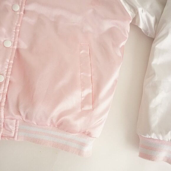 Major League Baseball New York Yankees Pink Button Up Varsity Jacket L(14/16) - Picture 4 of 13